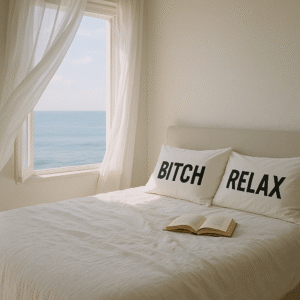 BITCH RELAX - Ginny & Georgia - Netflix - Bedsheet Set - Standard/Queen Size  Add a little sass to your space—Maxine Baker style